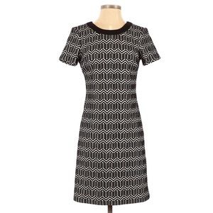 Banana Republic Black and White Geometric Dress